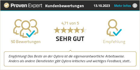 Erfahrungen & Bewertungen zu Qytera Software Testing Solutions GmbH anzeigen